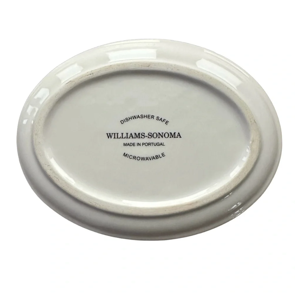 WILLIAMS SONOMA Oval Appetizer Plate Tuscany Italy Landscape 7.5”x 6” (set of 3)